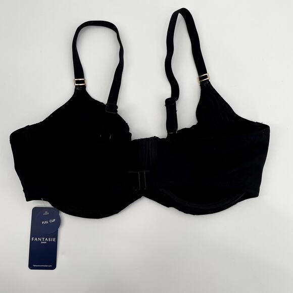Fantasie Swim NWT Black Ottawa Underwire Wrap Full Cup Bikini Top // 36DD - Picture 10 of 12